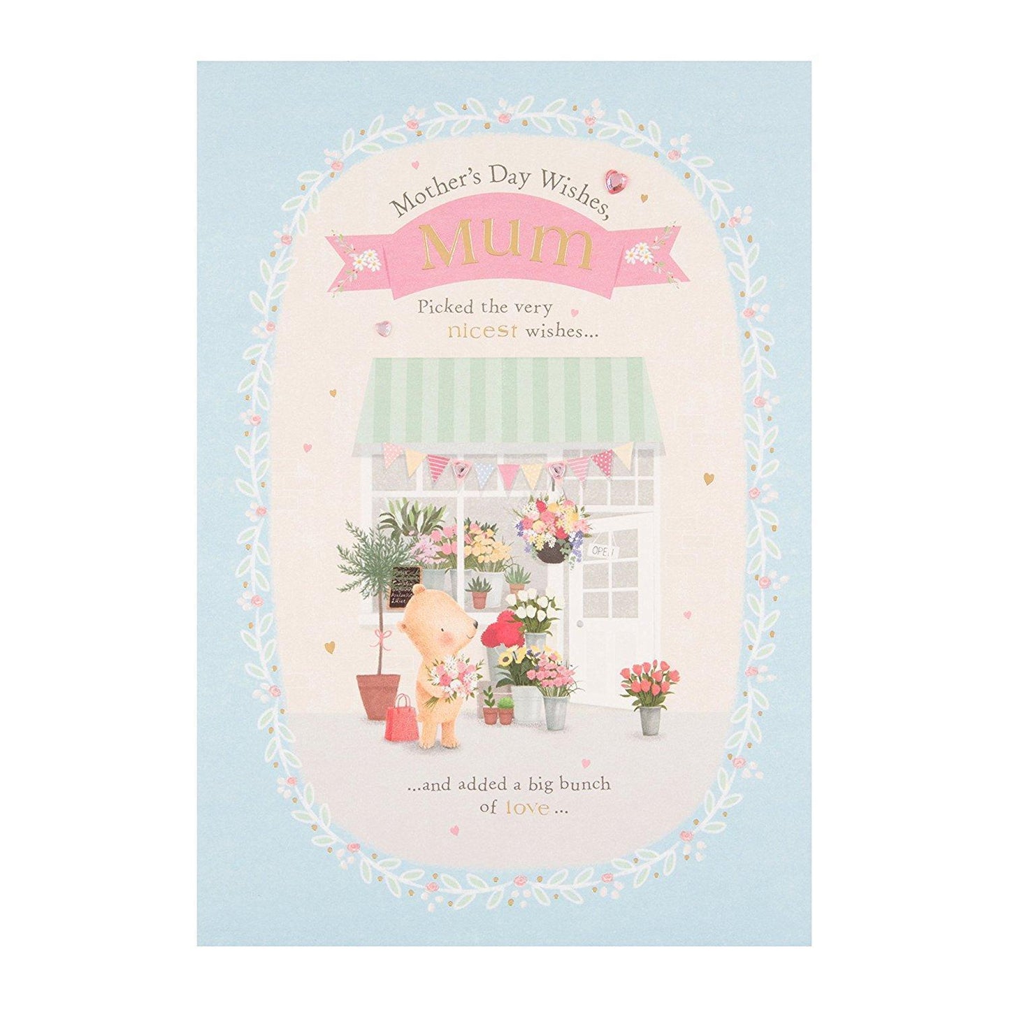For Mum 'Bunch Of Love' Cute Diamante Mother's Day Card