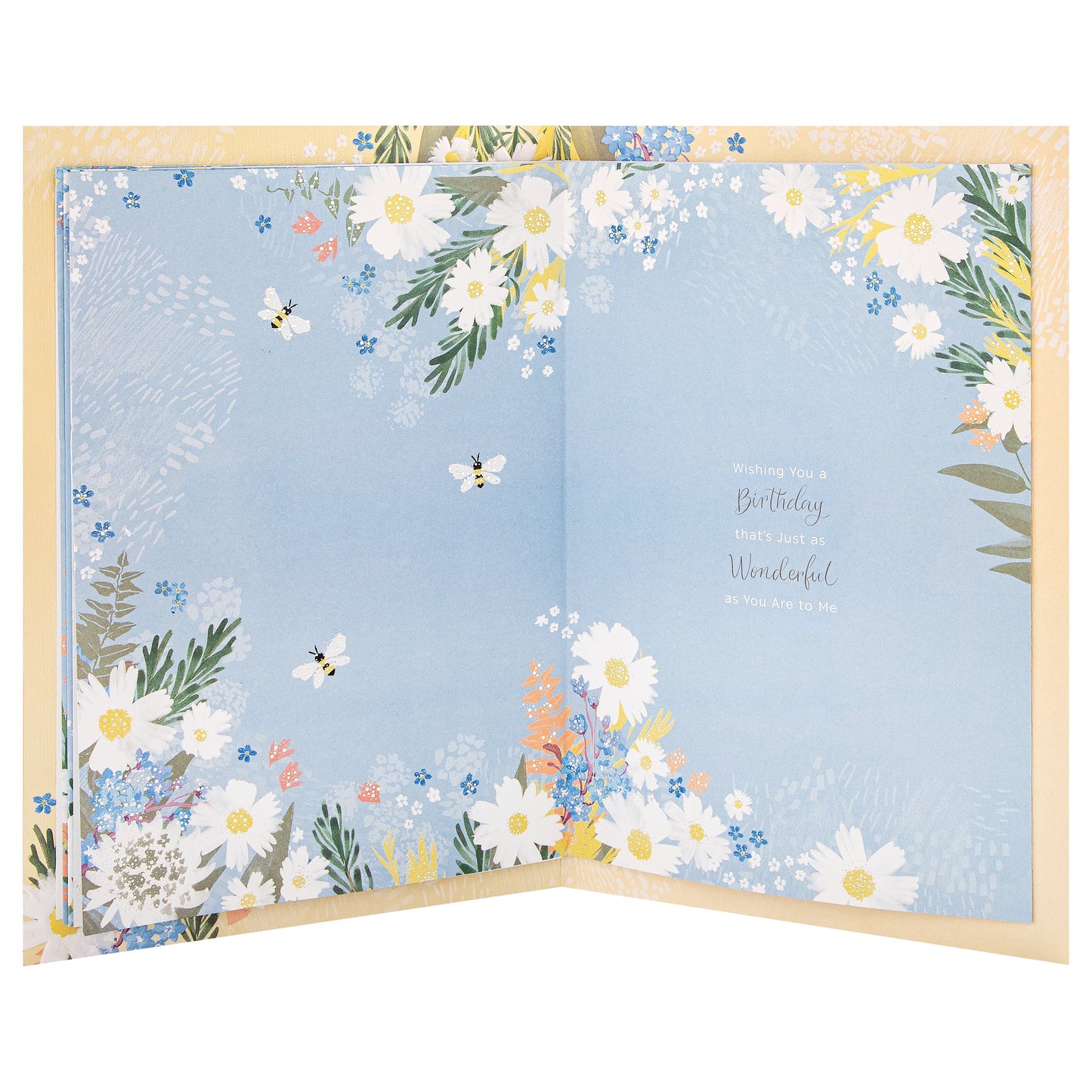 Orange Florals Design & Heartfelt Verse Wife Birthday Card