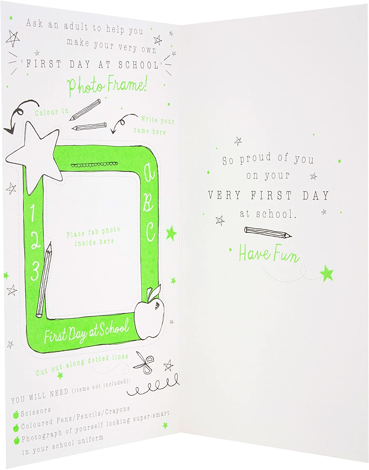 "Activity Pack" Grandson Starting School Card