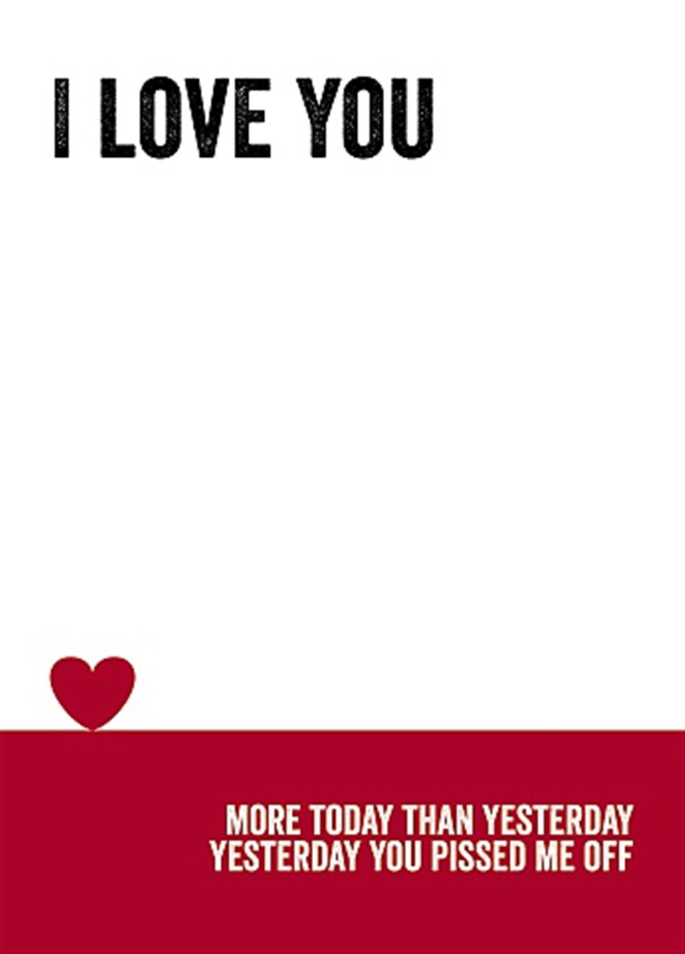 I Love You Happy Birthday Party Rude Funny Humour Card