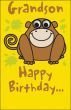 Cheeky Monkey Grandson Birthday Card