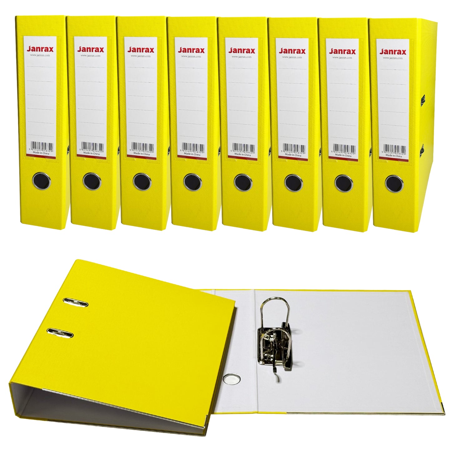 A4 Yellow Paperbacked Lever Arch File by Janrax