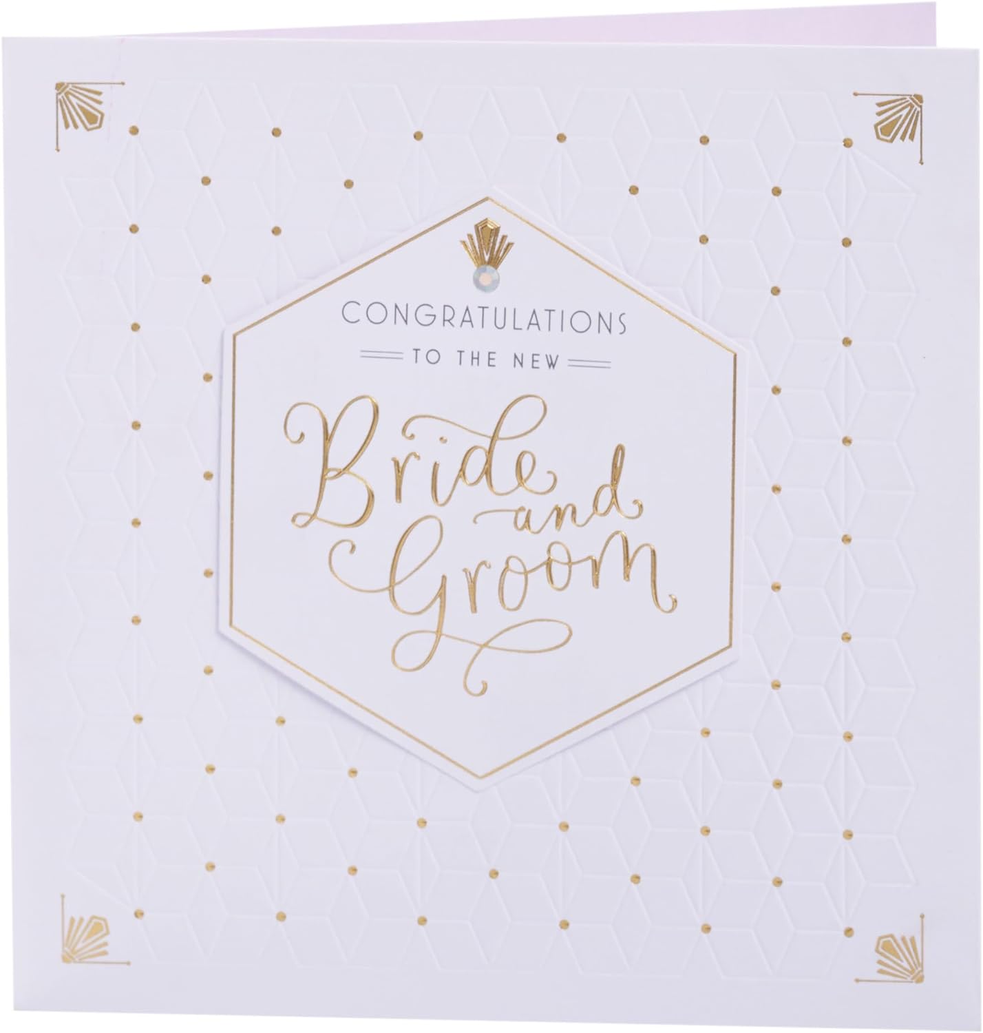 Embossed Congratulations Design for Bride & Groom Wedding Day Card