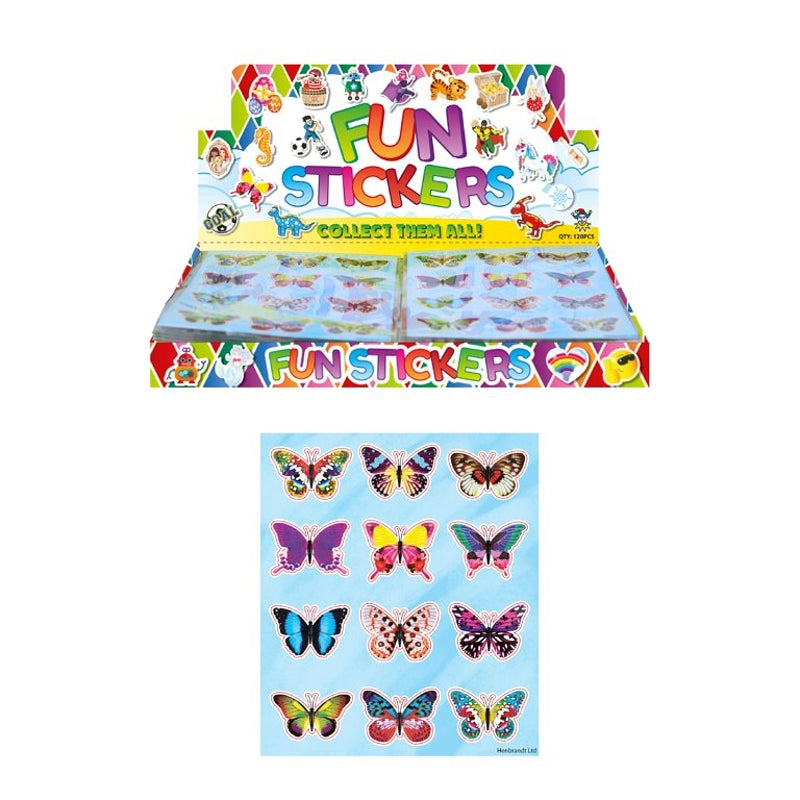 12 Sheets of 12pcs Butterfly Stickers