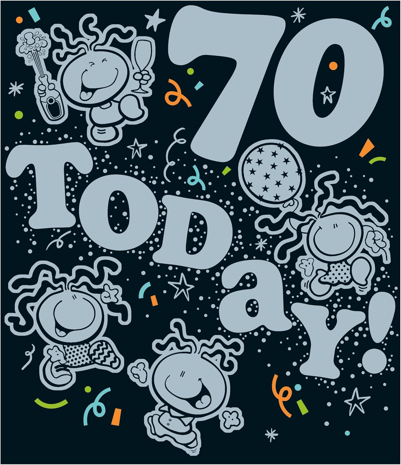 Characters Dancing 70th Birthday Card