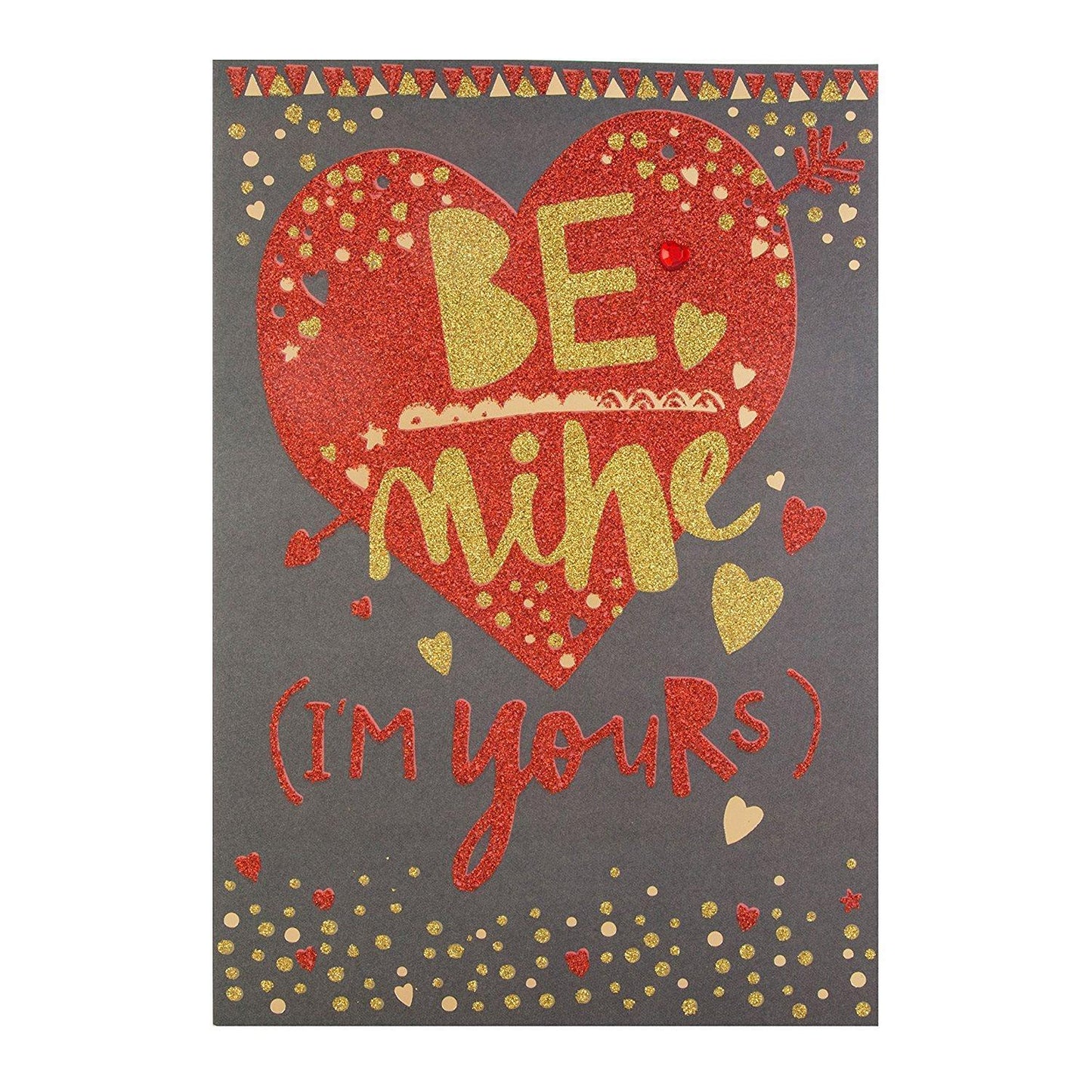 With Love "Be Mine" Contemporary Valentine's Day Card