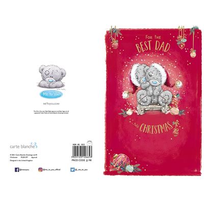 Bears On Sledge Dad Christmas Card