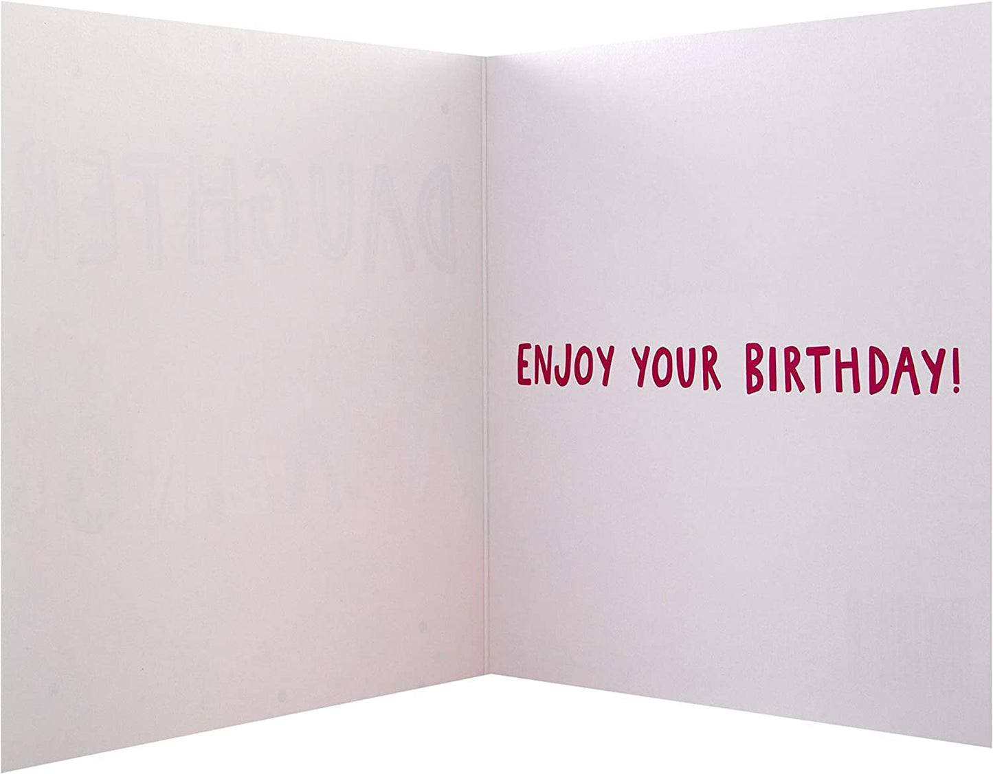 Birthday Card for Daughter Contemporary Text Based Design