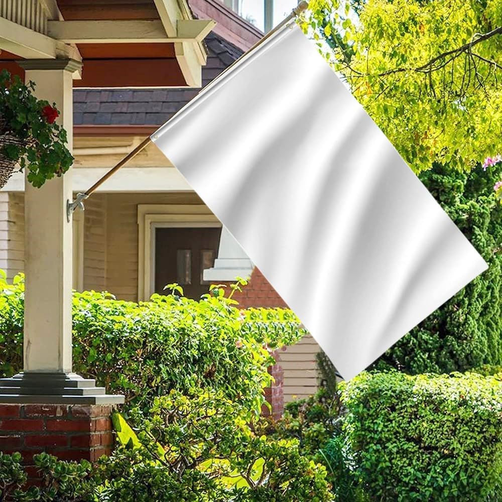 Plain White Flag 9ft x 6ft