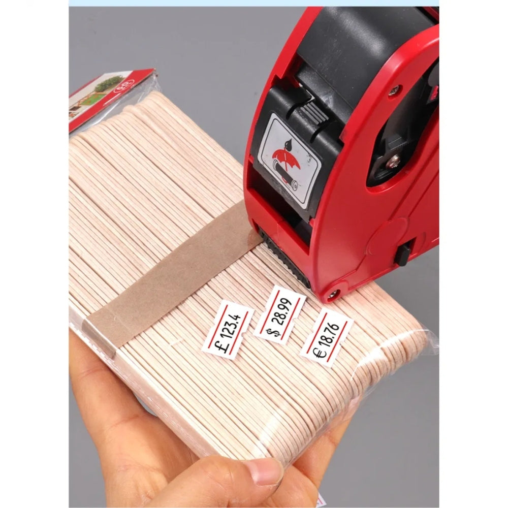 100 Rolls of White Price Labels 21x12mm (50000 Labels total)