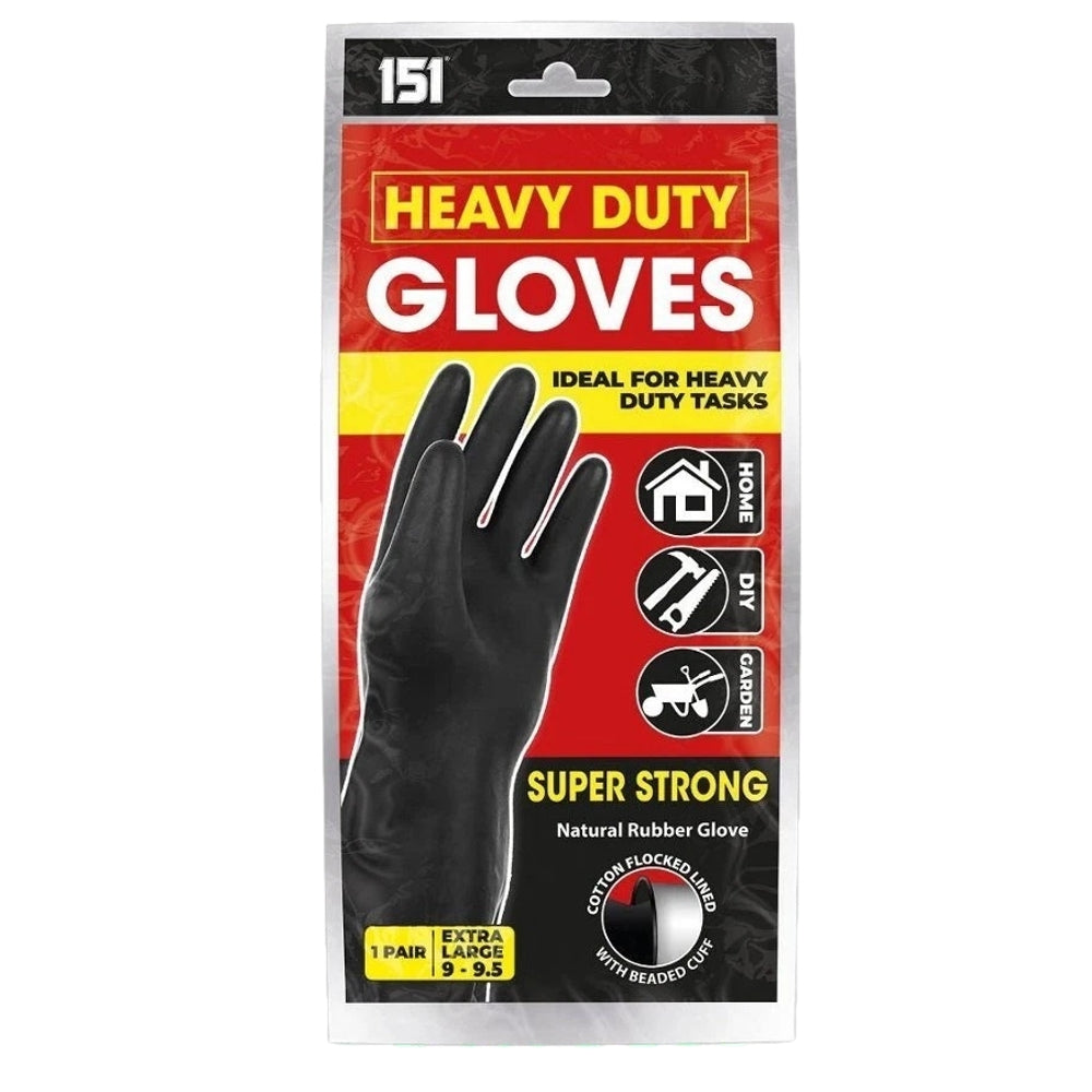 Single Pair Heavy Duty Rubber Glove Extra Large