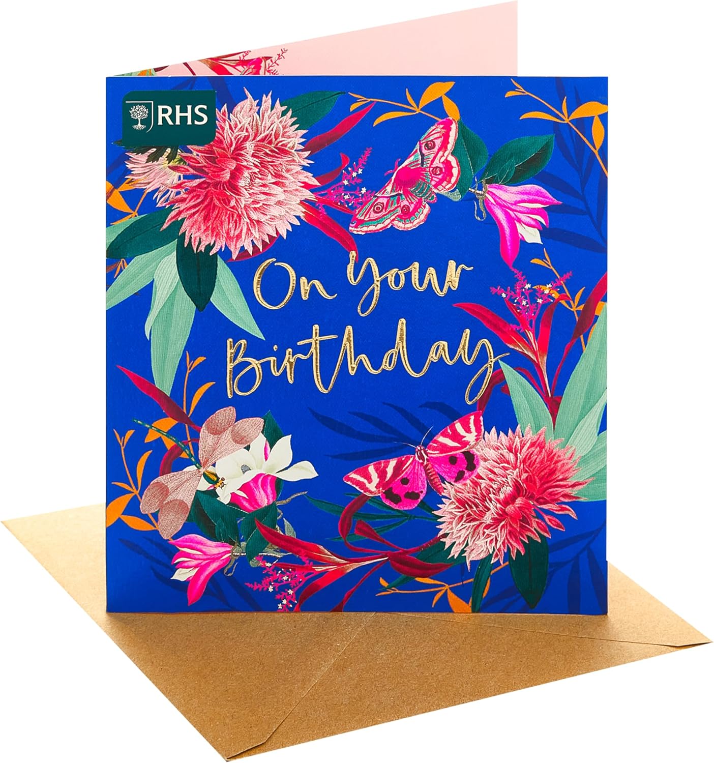 Insects and Florals Design RHS Birthday Card