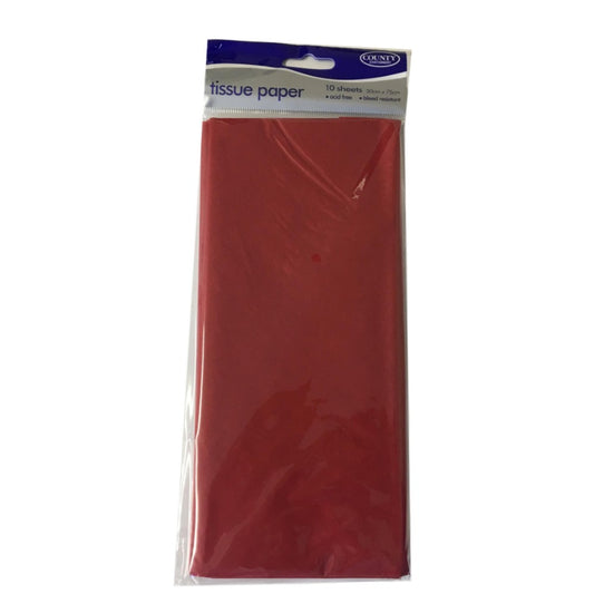 Red Acid Free Tissue Paper 10 Sheets