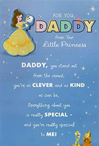 Disney Princess for You Daddy Father's Day Card 