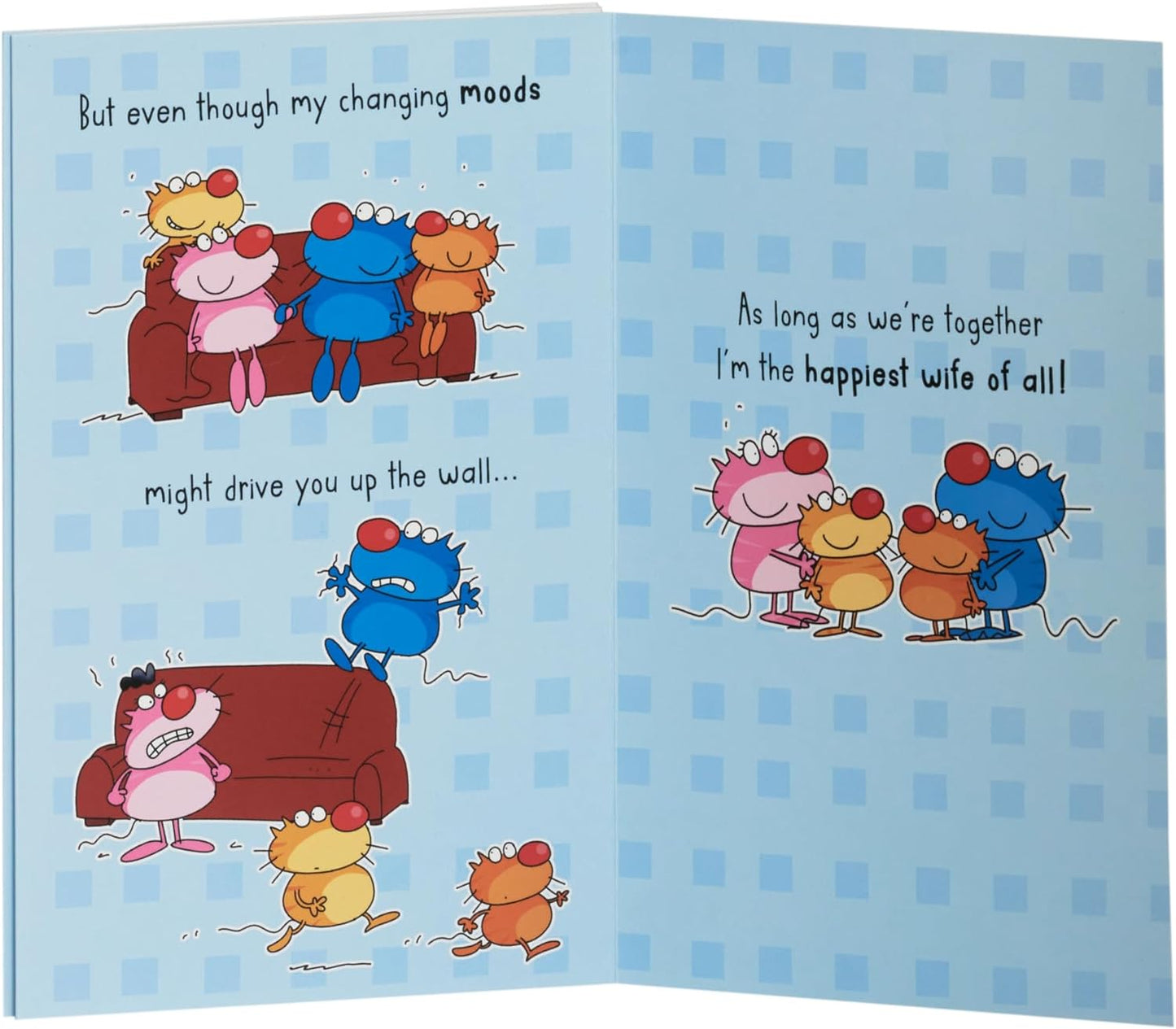 Funny Cartoon Design Husband Father's Day Card