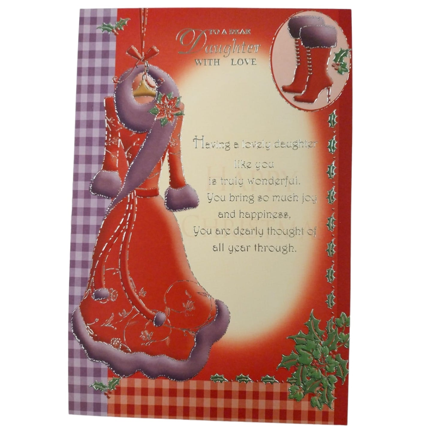 Dear Daughter Sweet Sentimental Verse Christmas Card