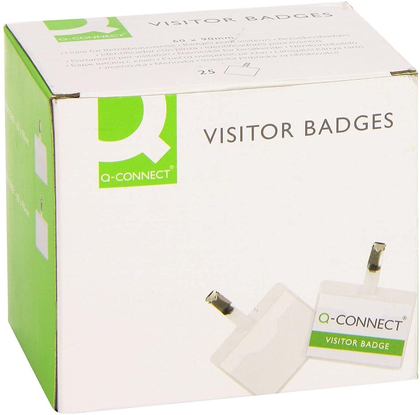 Pack of 25 Visitor Badges 60x90mm