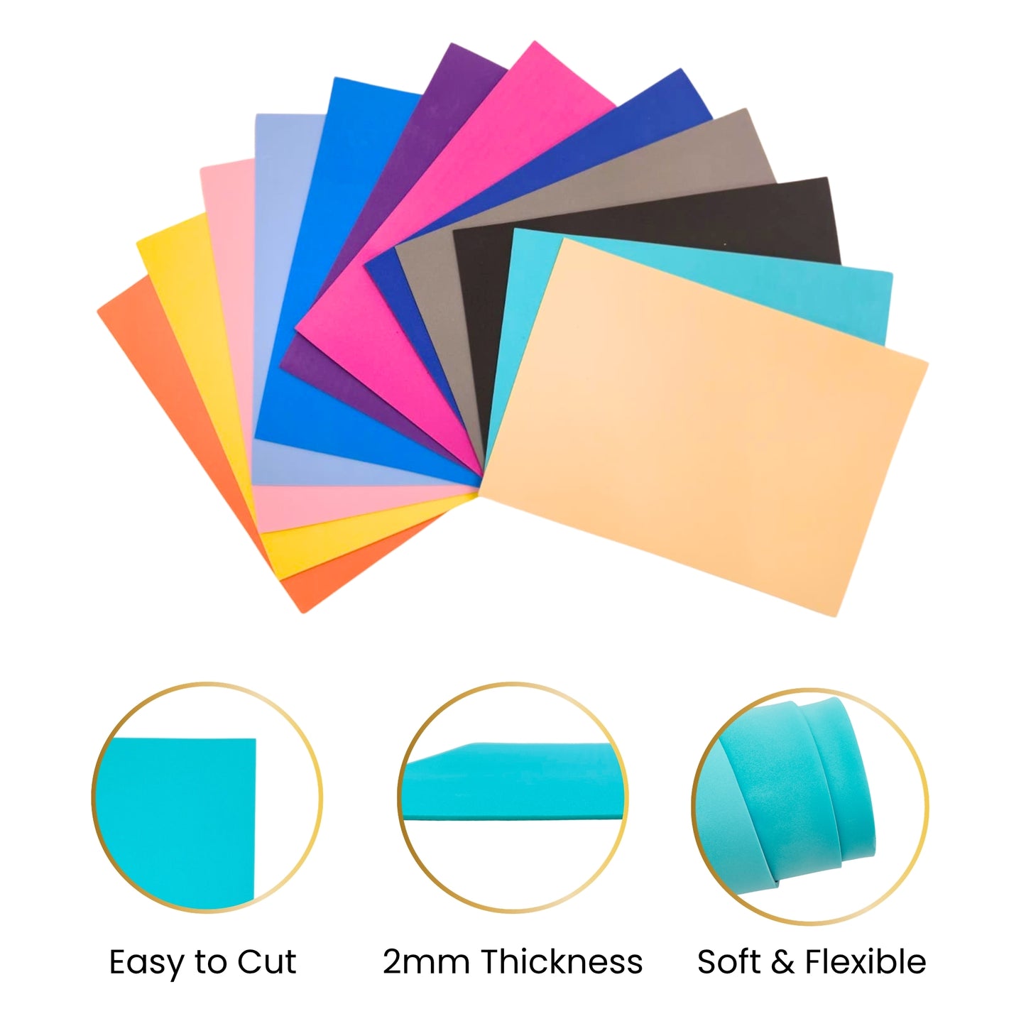 Pack of 200 A5 Green Coloured EVA Foam Sheets
