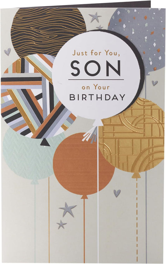 Cool Balloons Design Son Birthday Card