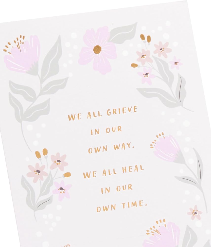 Light Floral Design Sympathy Card