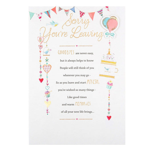Sorry You Are Leaving Card "Start Afresh"