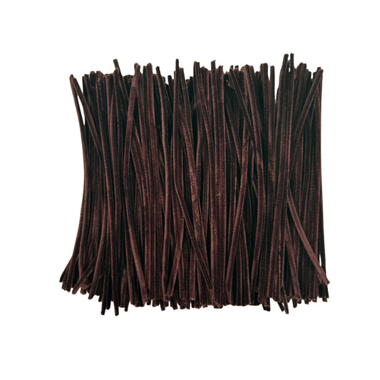 Pack of 250 Brown Coloured Pipe Cleaners 30cm x 6mm Craft Chenille Stems