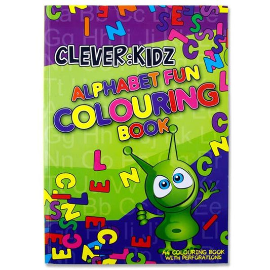 A4 96 Pages Alphabet Fun Perforated Colouring Book by World of Colour