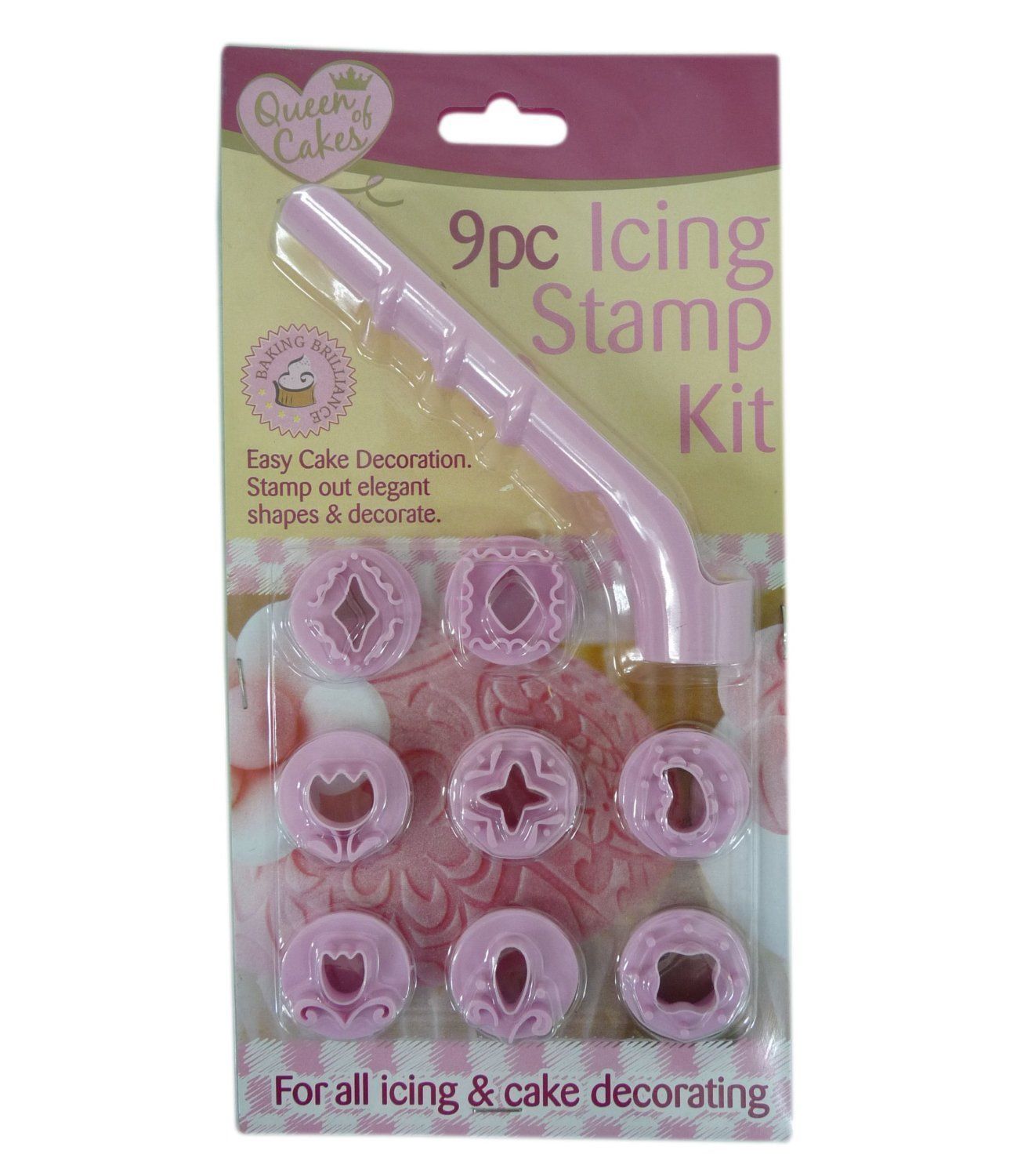 9 Piece Icing Stamp Kit