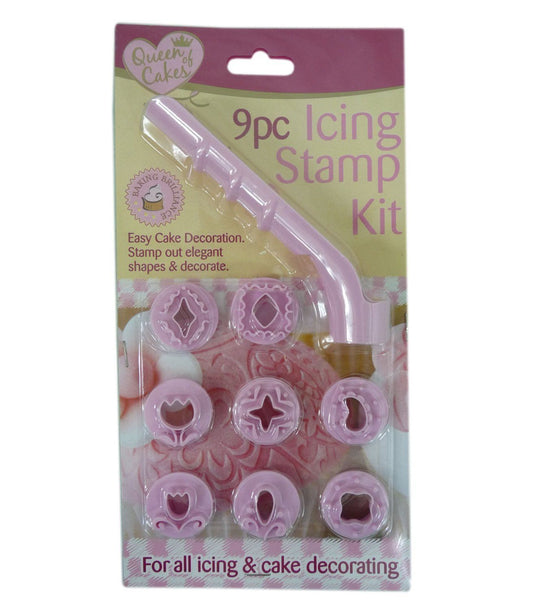 9 Piece Icing Stamp Kit