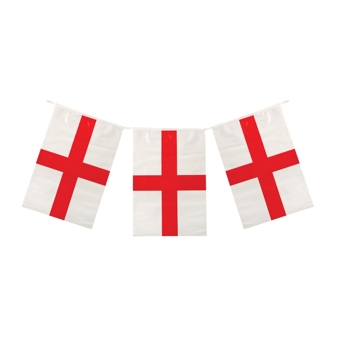 St George Flag Bunting 4m (11 Flags) - England Flag Bunting World Cup Party Decoration Accessory