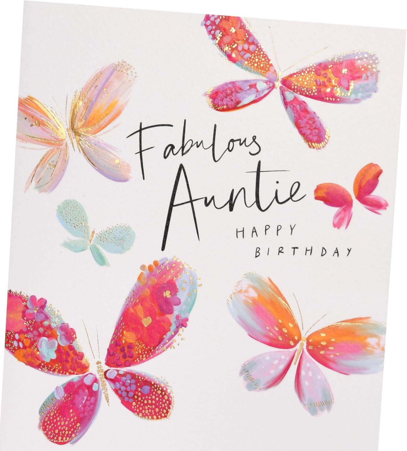 Butterflies Design Fabulous Auntie Birthday Card