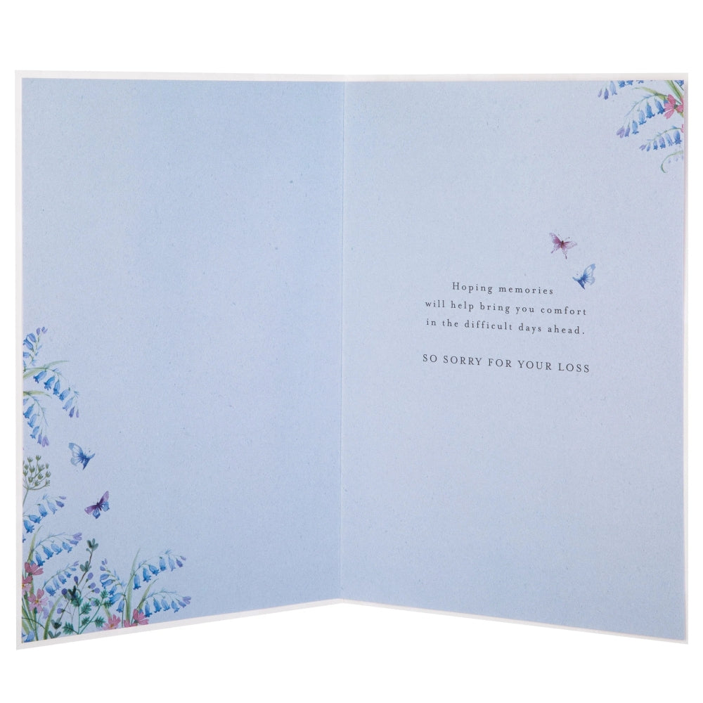Flowers & Butterflies Design Sympathy Card