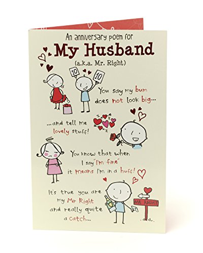Husband Anniversary Poem Humour Cute Anniversary Card