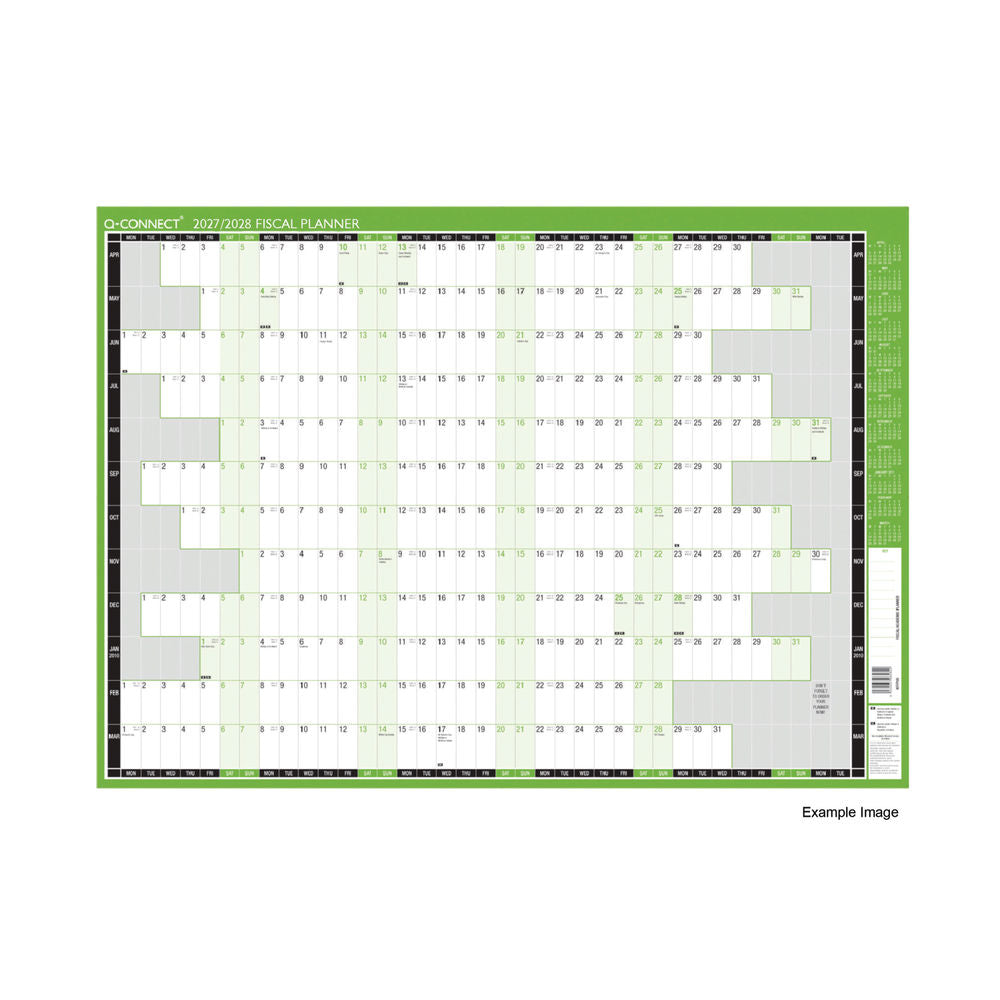 2027-2028 Fiscal Planner Unmounted - 855 x 610mm KFFPU27