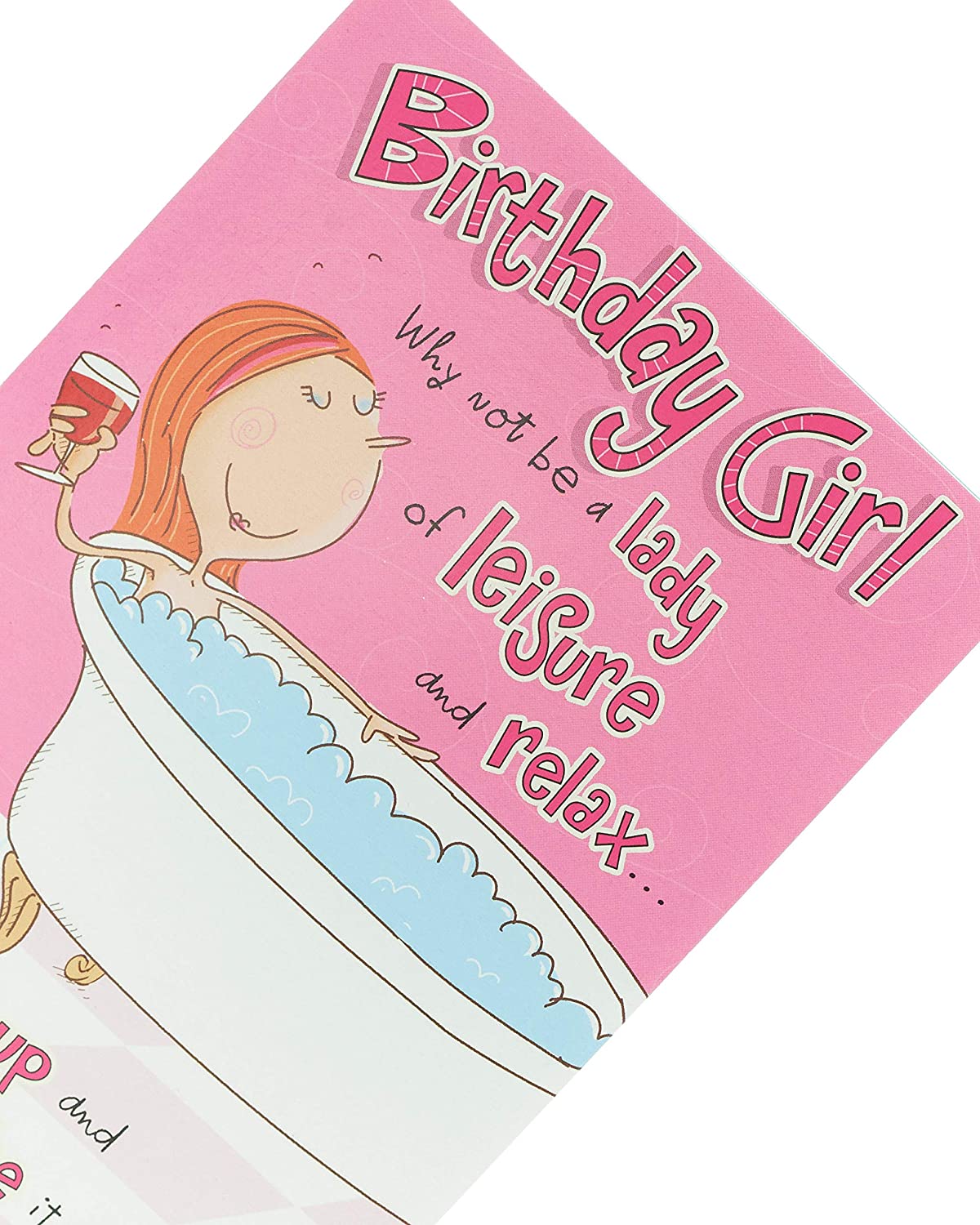 Lady of Leisure Humorous Giggles Girl Birthday Card