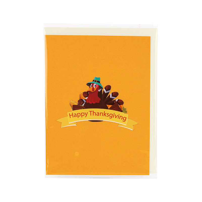 Harvest Wishes Thanksgiving 3D Pop Up Greeting Card