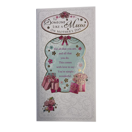 To Someone Special Like Mum Gifts Design Mother's Day Card