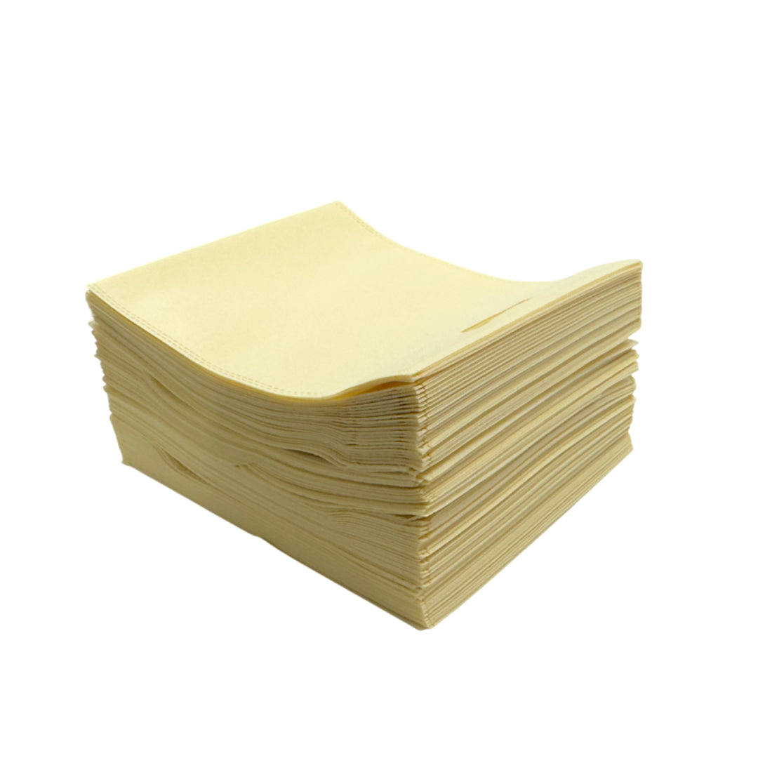 Pack of 50 Ivory Coloured 30x25cm Non-Woven Patch Handle Bags