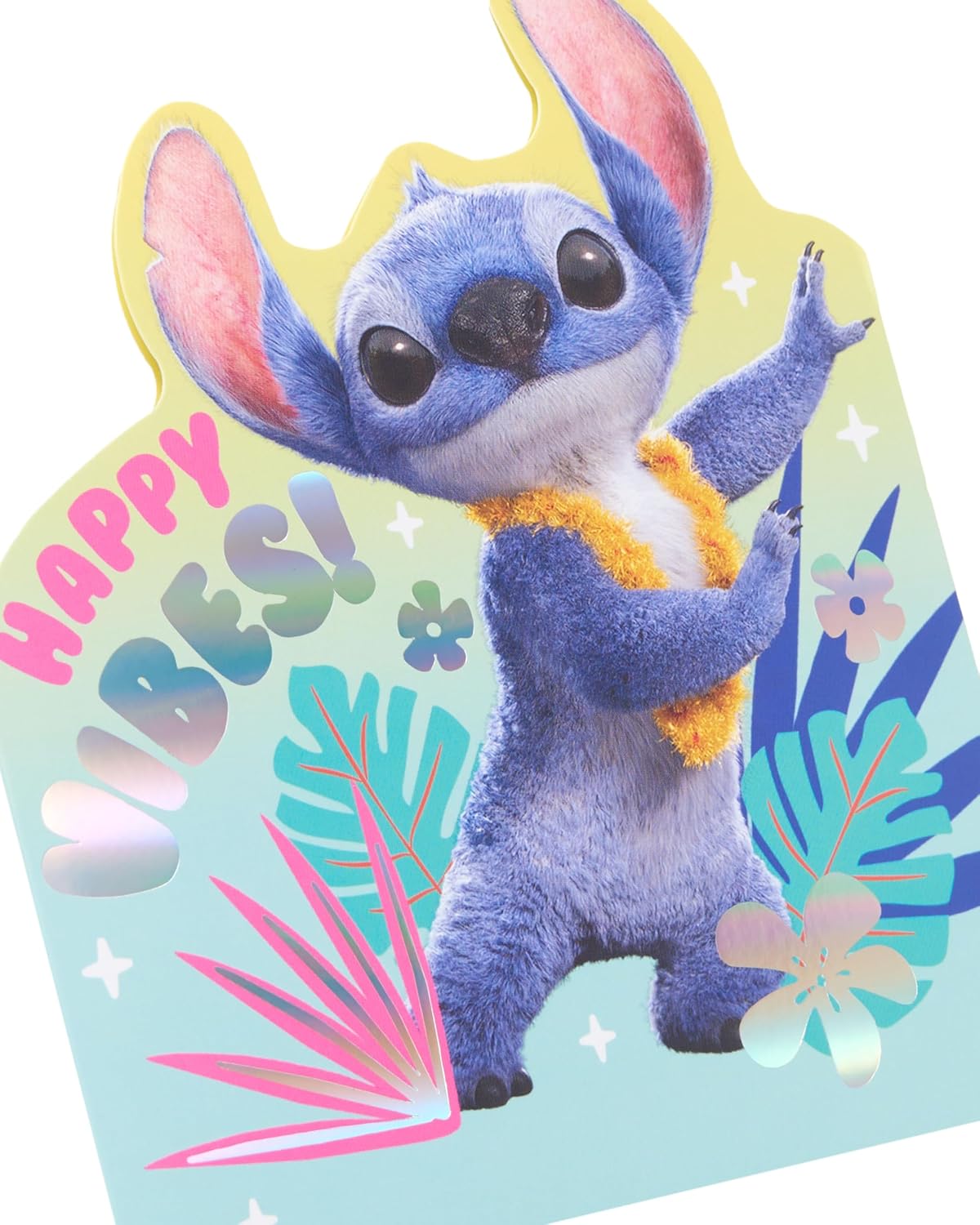 Disney Lilo & Stitch Happy Vibes Design Birthday Card