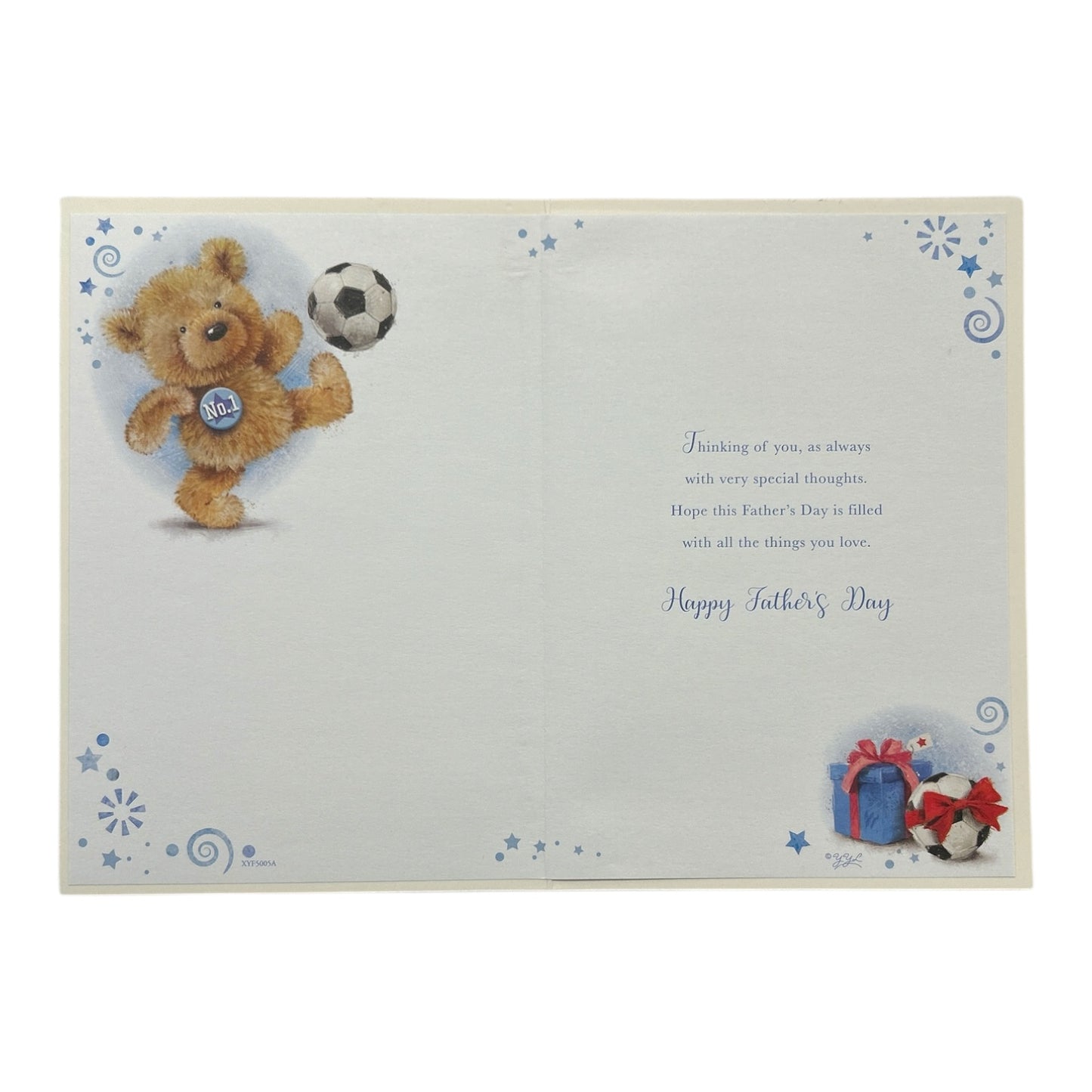 Especially For You Teddy Playing Football Design Father's Day Card
