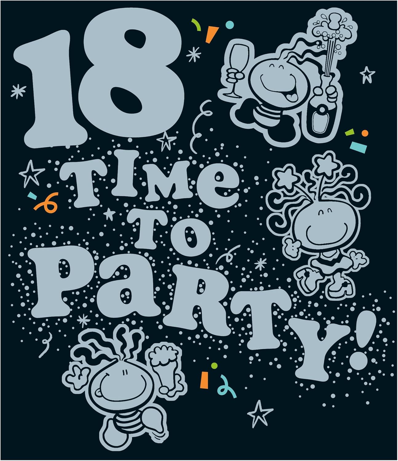 Characters Partying 18th Birthday Card