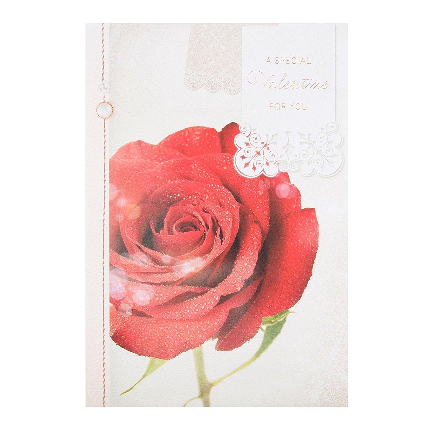 Hallmark Lovely Verse Red Rose Valentine's Day New Card "For You" 
