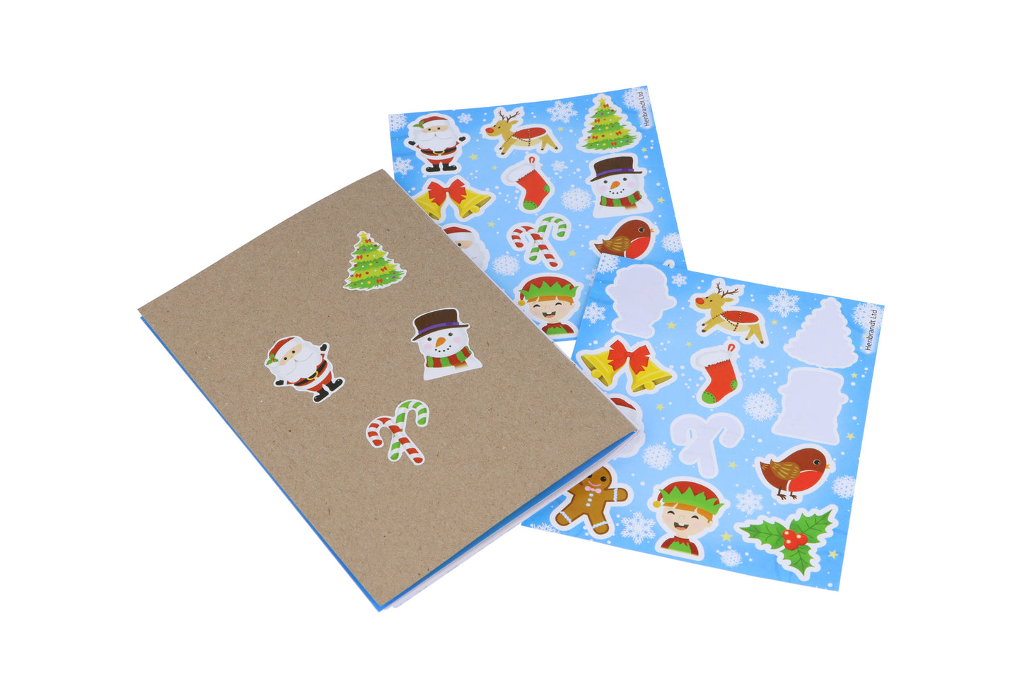 Sheet of 12 Christmas Sticker 10x11.5cm