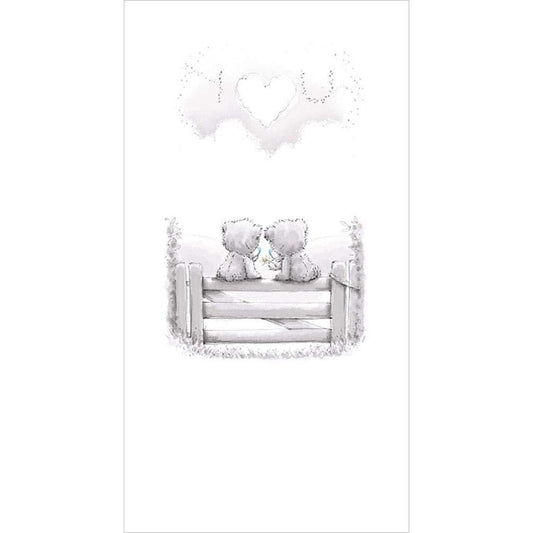 I LOVE YOU Cute Me to You Bear Whispers New Greeting Card
