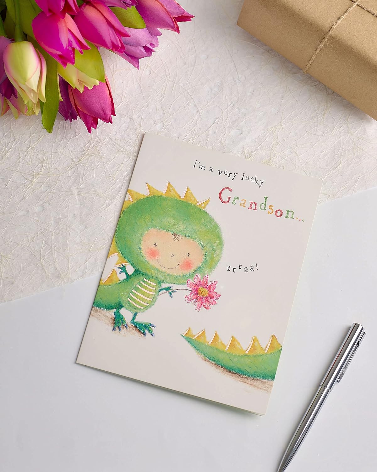 Sweet Dinosaur Design Mother's Day Card From Grandson