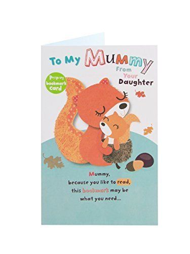 To My Mummy From Your Daughter, Peeper Bookmark Mother's Day Greeting Card