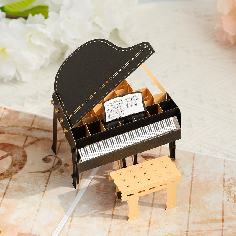 Musical Moments 3D Pop Up Piano Greeting Card - Birthday Holiday Event