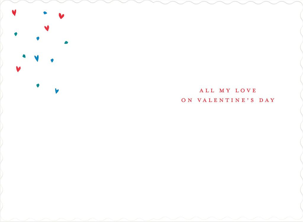 Heart and Stars Design Lucky Stars Message Fiancé Valentine's Day Card