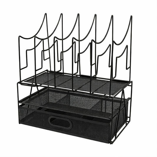Black Desk Storage Rack Drawer-style File Document Organizer