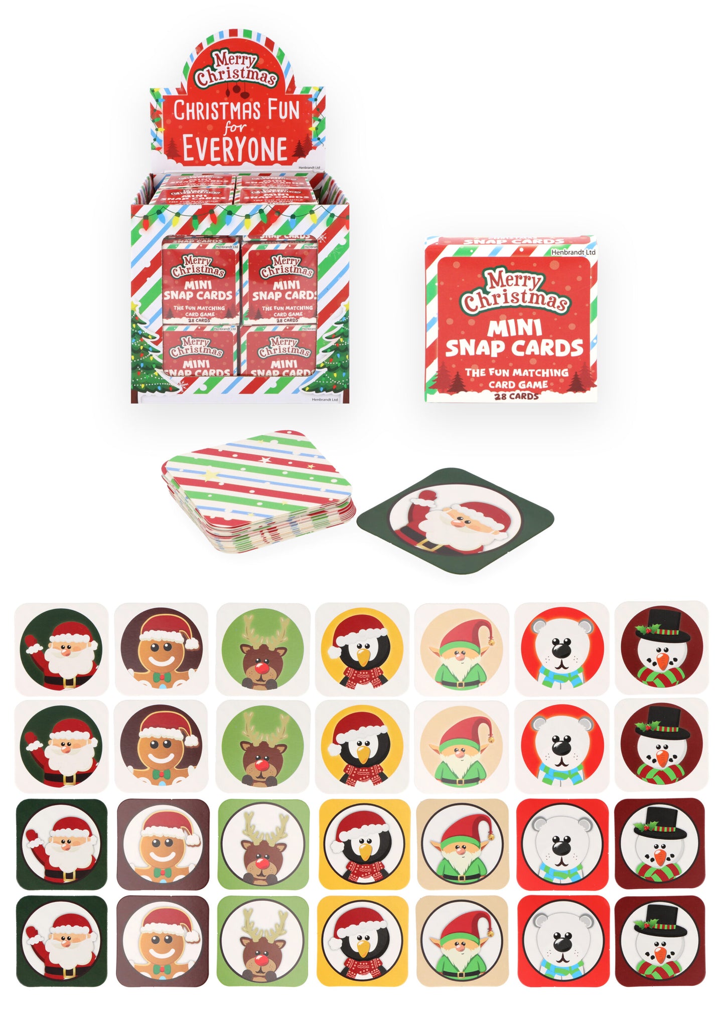 Christmas 28 Pieces Mini Snap Cards